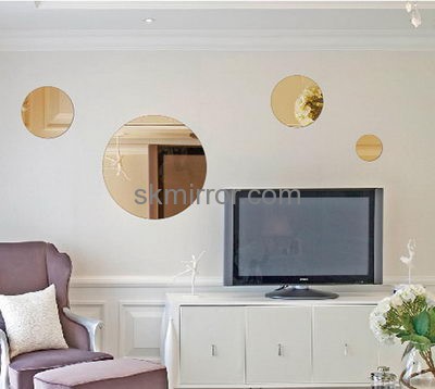 Custom acrylic perspex small round mirrors for decoration MS-526