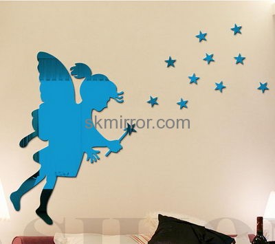 Custom acrylic star wars wall decals self adhesive mirror wall tiles unique decorative mirrors MS-478