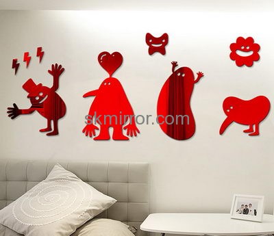 Custom acrylic childrens wall mirrors home wall decals decorative acrylic wall mirrors MS-443