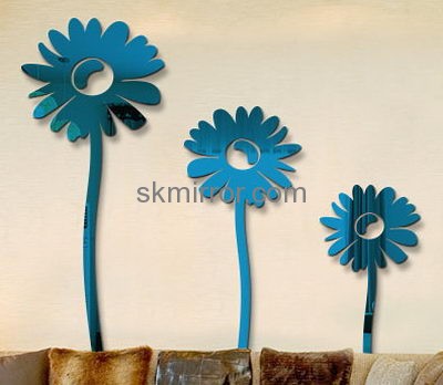 Customized acrylic flower wall decals wall decal stickers decorative mirrors for living room MS-423