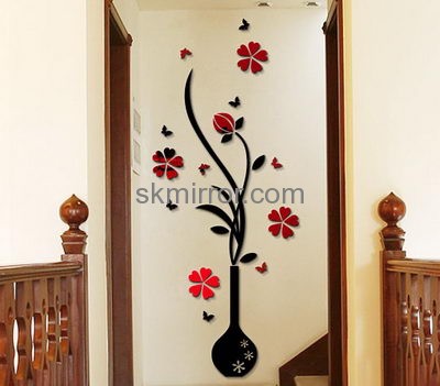 Acrylic decorative mirror manufacturers custom design acrylic perspex mirror home wall decals MS-341