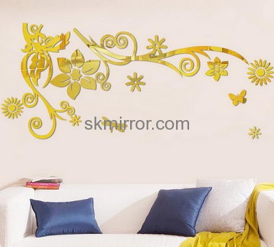 China acrylic mirror manufacturers direct sale acrylic stickers custom decoration mirror living room MS-314