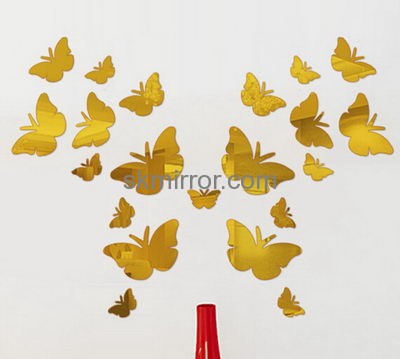 Customized acrylic room stickers wall stickers kids butterfly mirror wall stickers MS-230