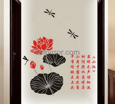 Acrylic mirror manufacture supplying mirror wall art stickers bathroom wall mirrors MS-223