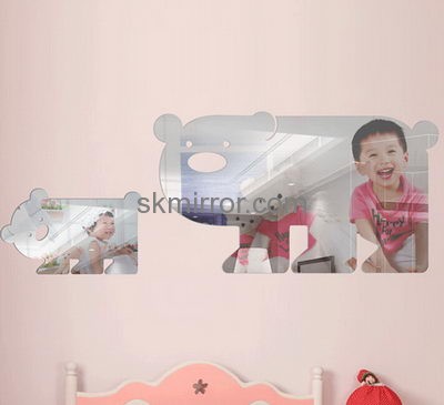 Factory custom design acrylic mirror decoration sticker plexiglass mirror sunboy 3d wall sticker MS-147