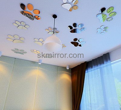 Factory hot selling acrylic color sticker mirror ceiling tile decorative mirror MS-122