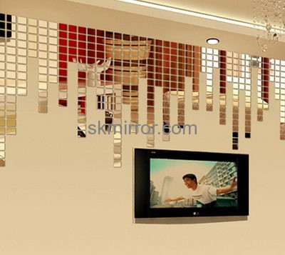 Wholesale acrylic decorative mirror strips mirror wall tiles ceiling sticker MS-102