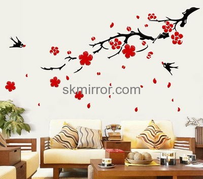 Factory wholesale acrylic decal wall sticker wall mounted mirror design decorative wall mirror MS-085