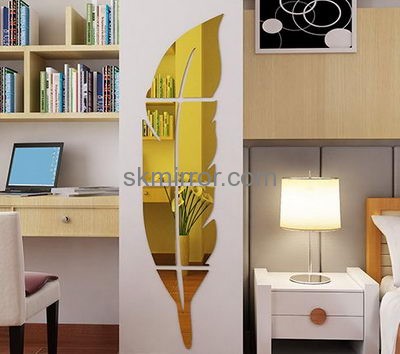 Customized acrylic mosaic wall sticker antique gold leaf frame wall mirror mirror decorative wall sticker MS-083