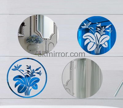 Factory cheap custom hologram sticker bathroom mirror acrylic mirrored decorative sticker MS-047