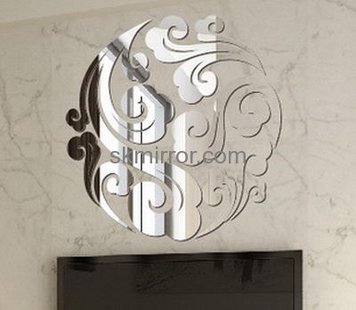 Custom design acrylic 3d decorative wall sticker mirror MS-046