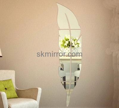 Factory custom made hologram sticker antique gold leaf frame wall mirror sticker mirror MS-059