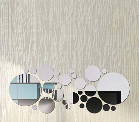 Wholesale custom acrylic wall decor mirror stickers