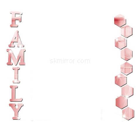 Wholesale custom acrylic wall family decor mirror stickers