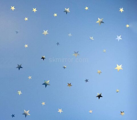 Wholesale custom acrylic wall star decor mirror stickers