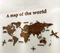 Wholesale custom acrylic DIY world map wall mirror stickers